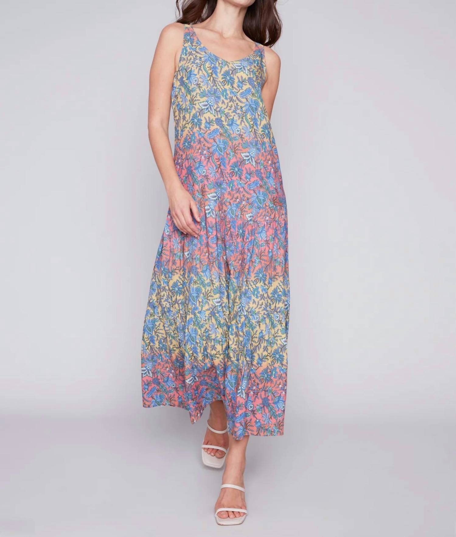 CHARLIE B Floral Maxi Dress in glory - women's dress - detail view