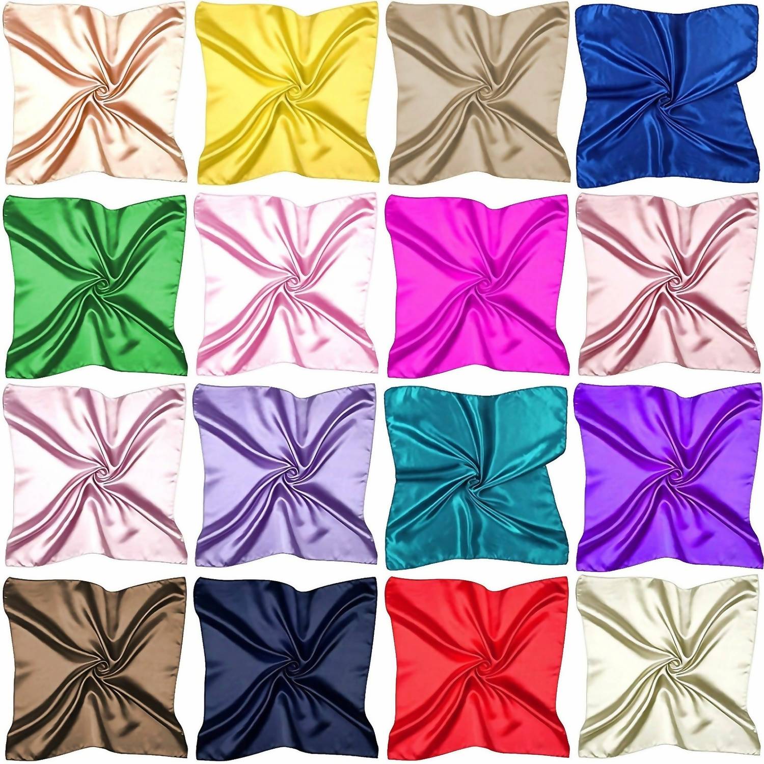 Diacly - Women's Silky Satin Square Scarf