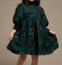 Petite Hailey - JACQUARD BALLOON DRESS