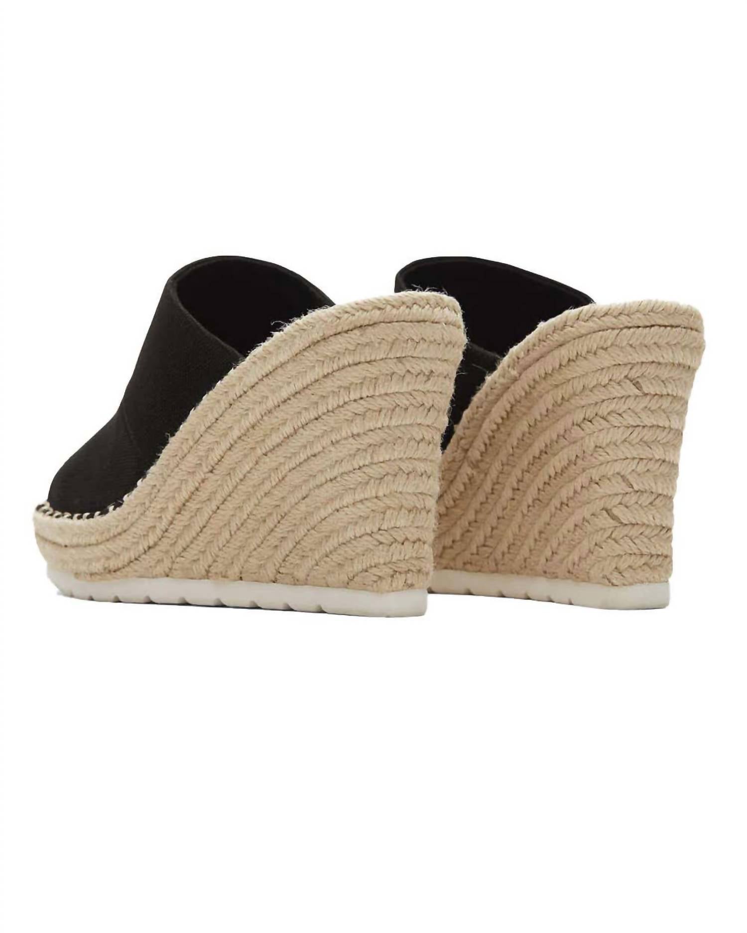 Toms - Women's Monica Mule Slip On Peep Toe Wedge Sandals