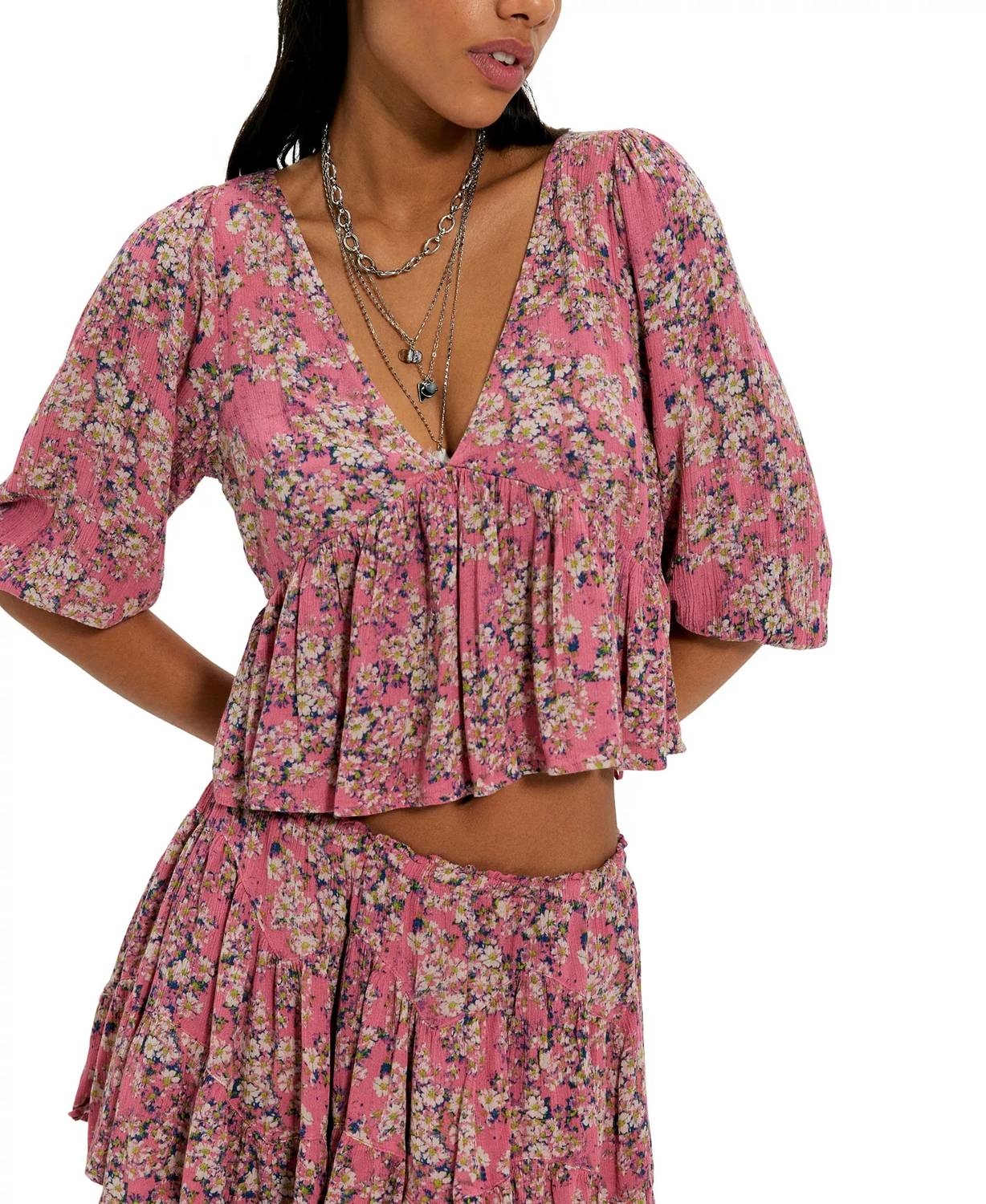 Free People - Perishing Printed Top