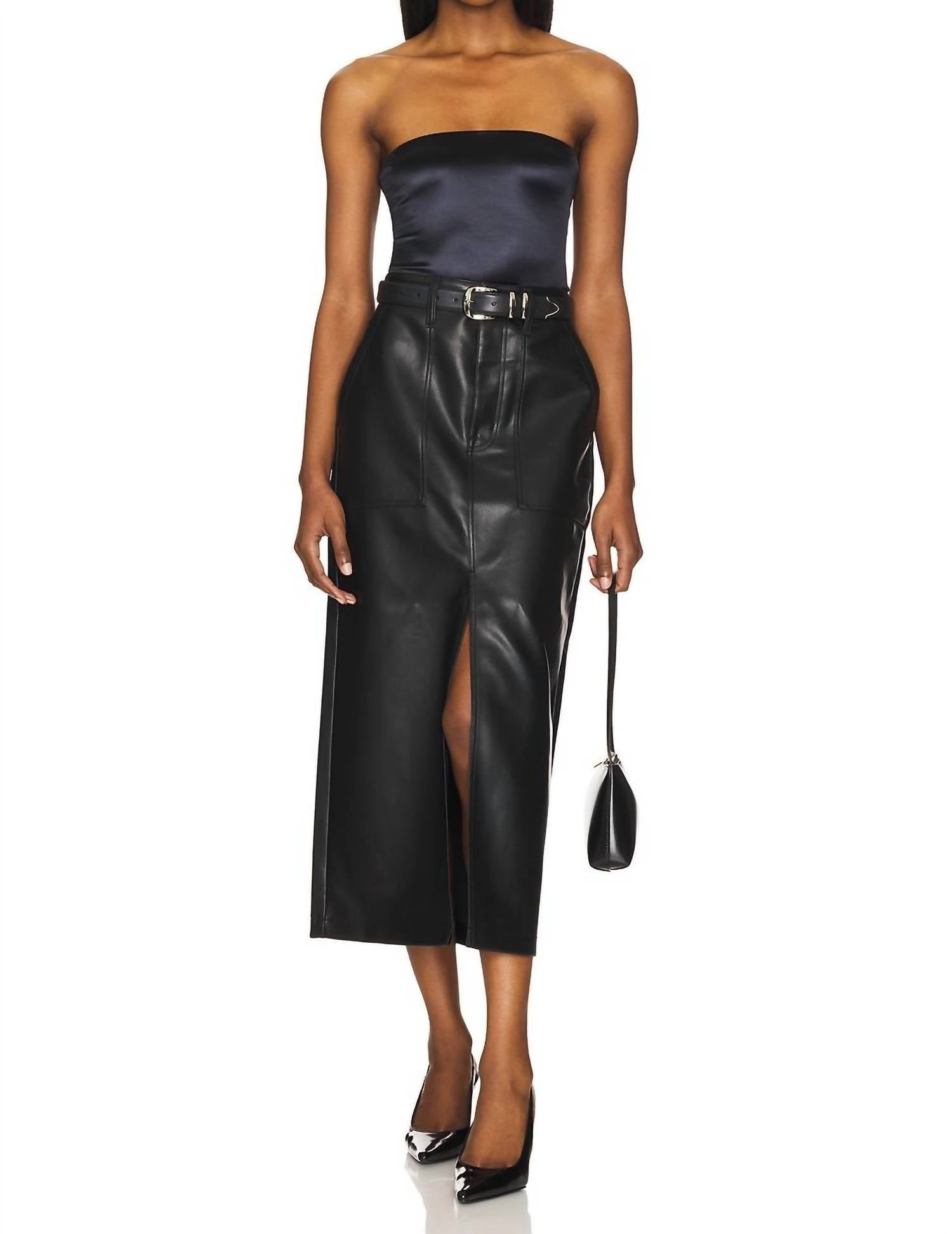 Pistola - Alicia Leather Midi Skirt