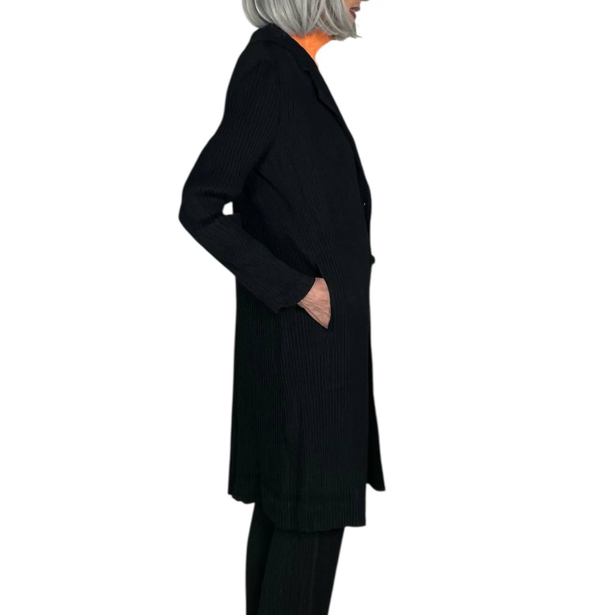 Issey Miyake - Hatching Pleats Coat