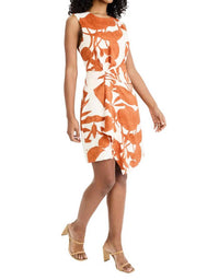 Donna Morgan - Alivia botanical print Faux Wrap Dress