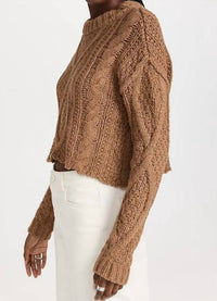 Free People - Cutting Edge Cable Cropped Sweater