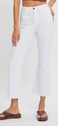 Cello - High Rise Crop Flare Jeans