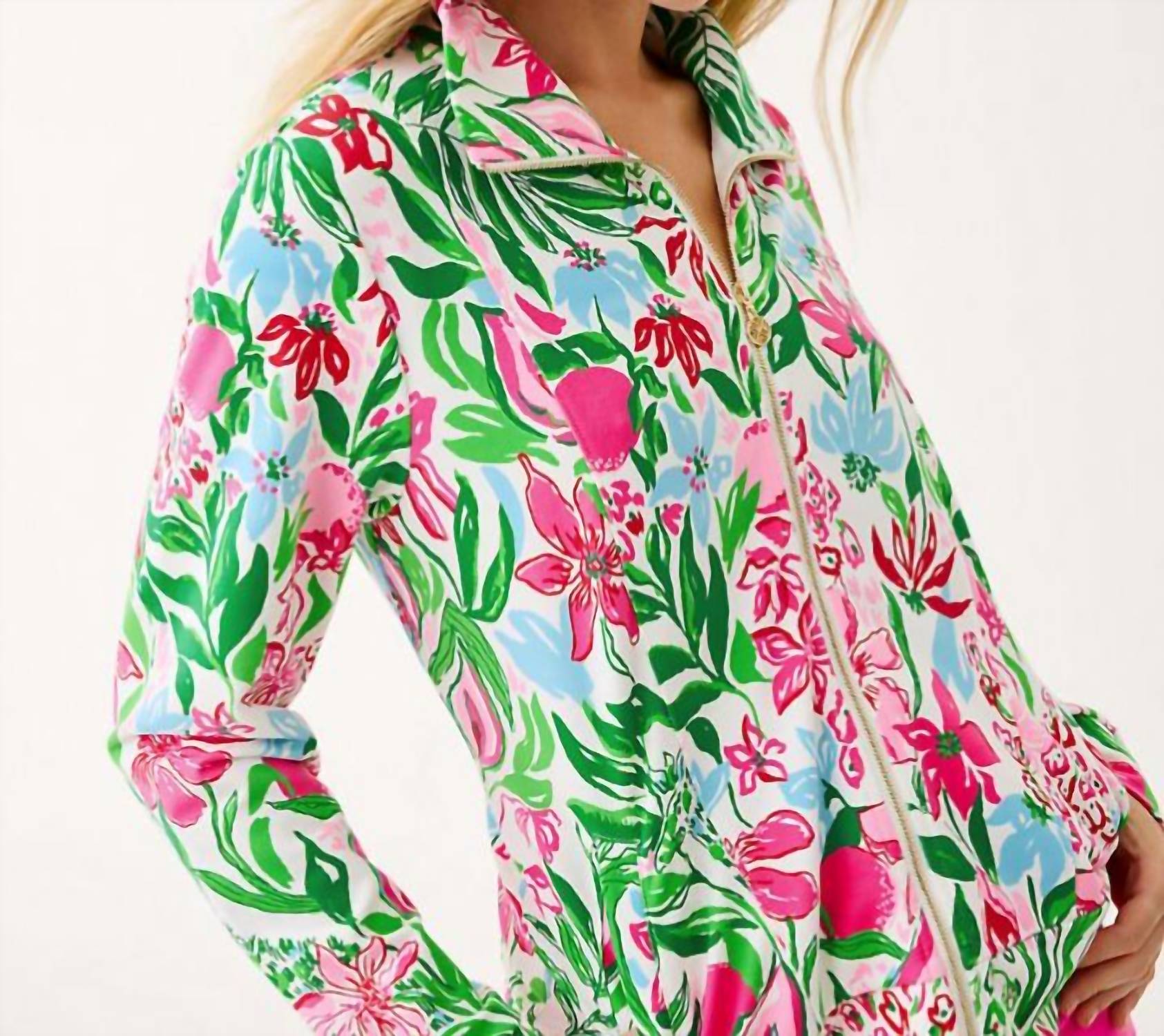 Lilly Pulitzer - Eleni Upf 50+ Zip-up Top