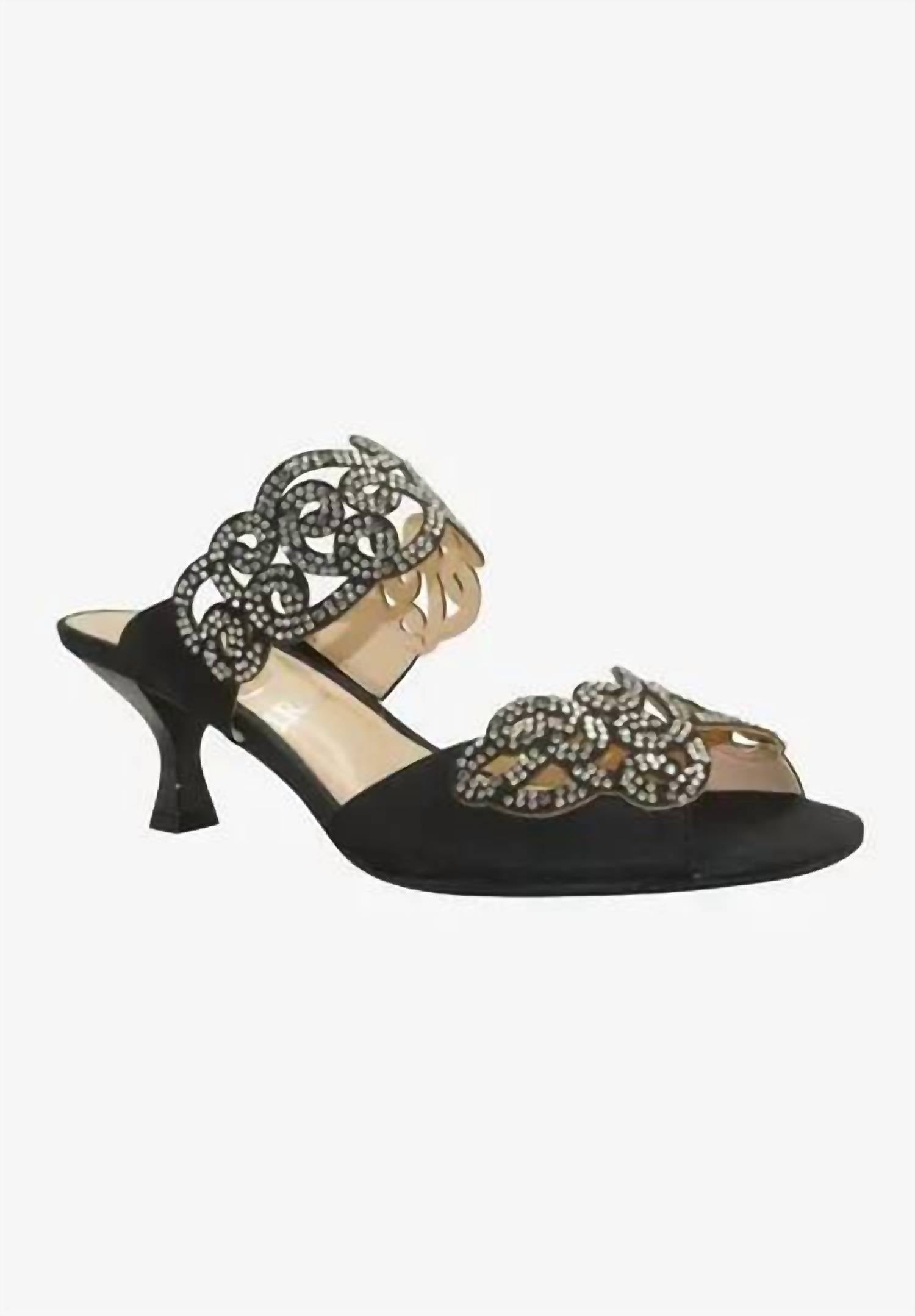 J. Renee - Women's Francie Rhinestones Slides Sandals
