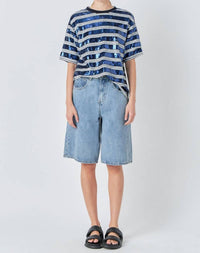 Grey Lab - Sequin Stripe Top