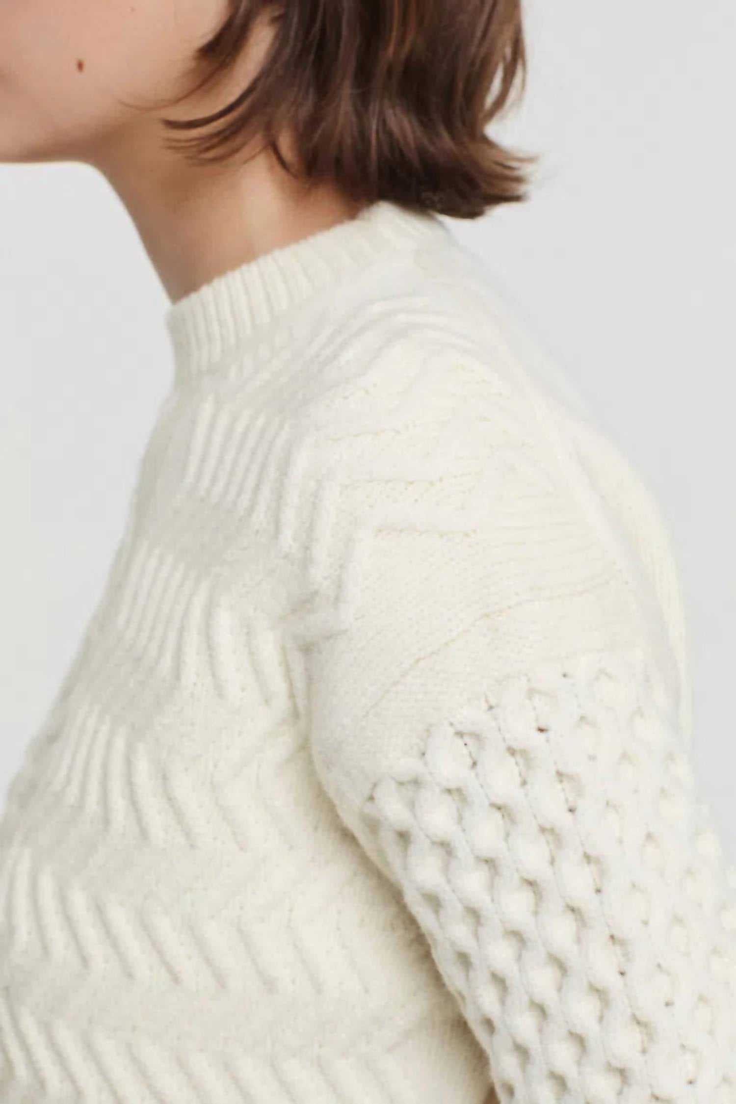 Pomandère - Crewneck With Patchwork Pattern