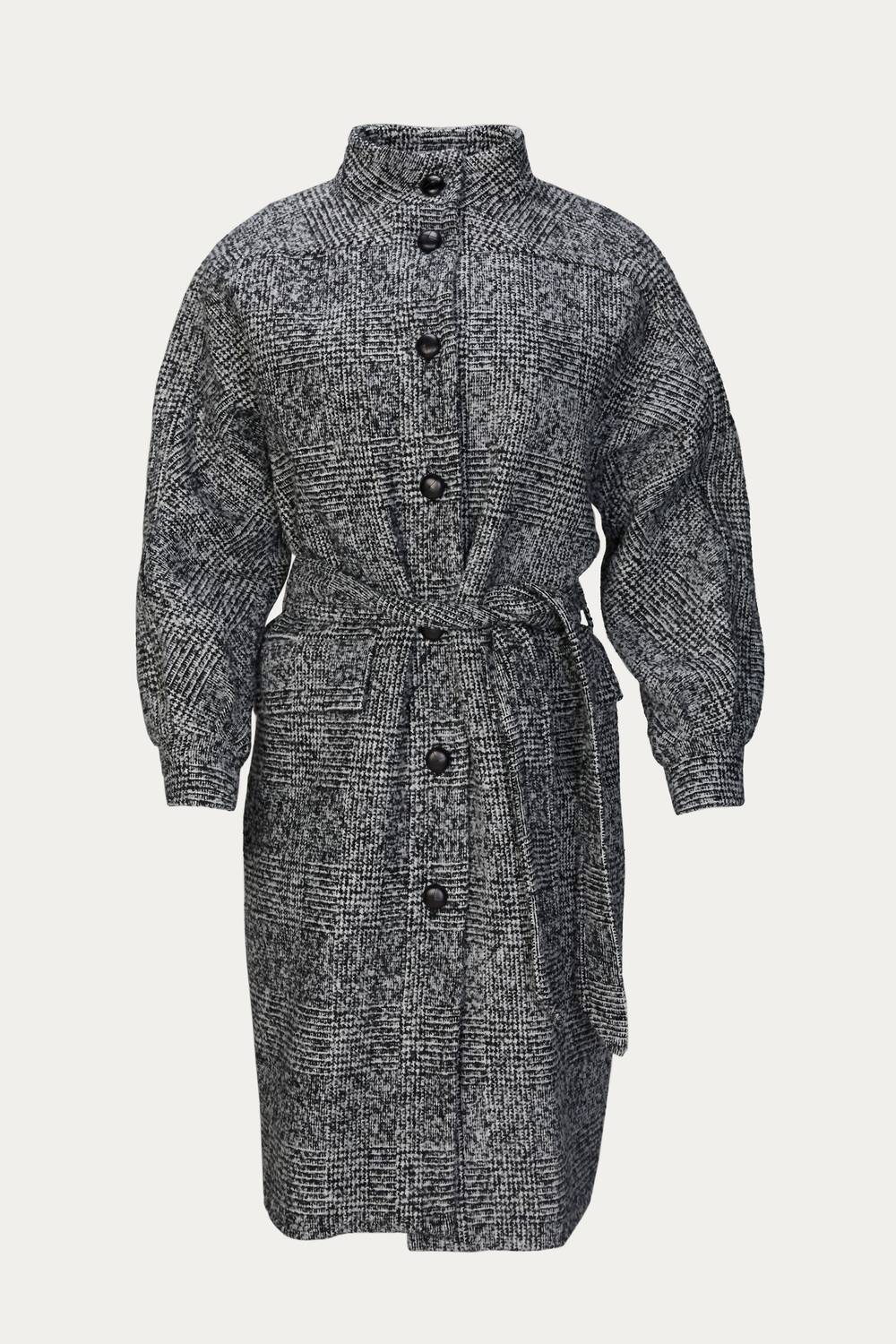 WOOL COAT WITH HIGH NECK