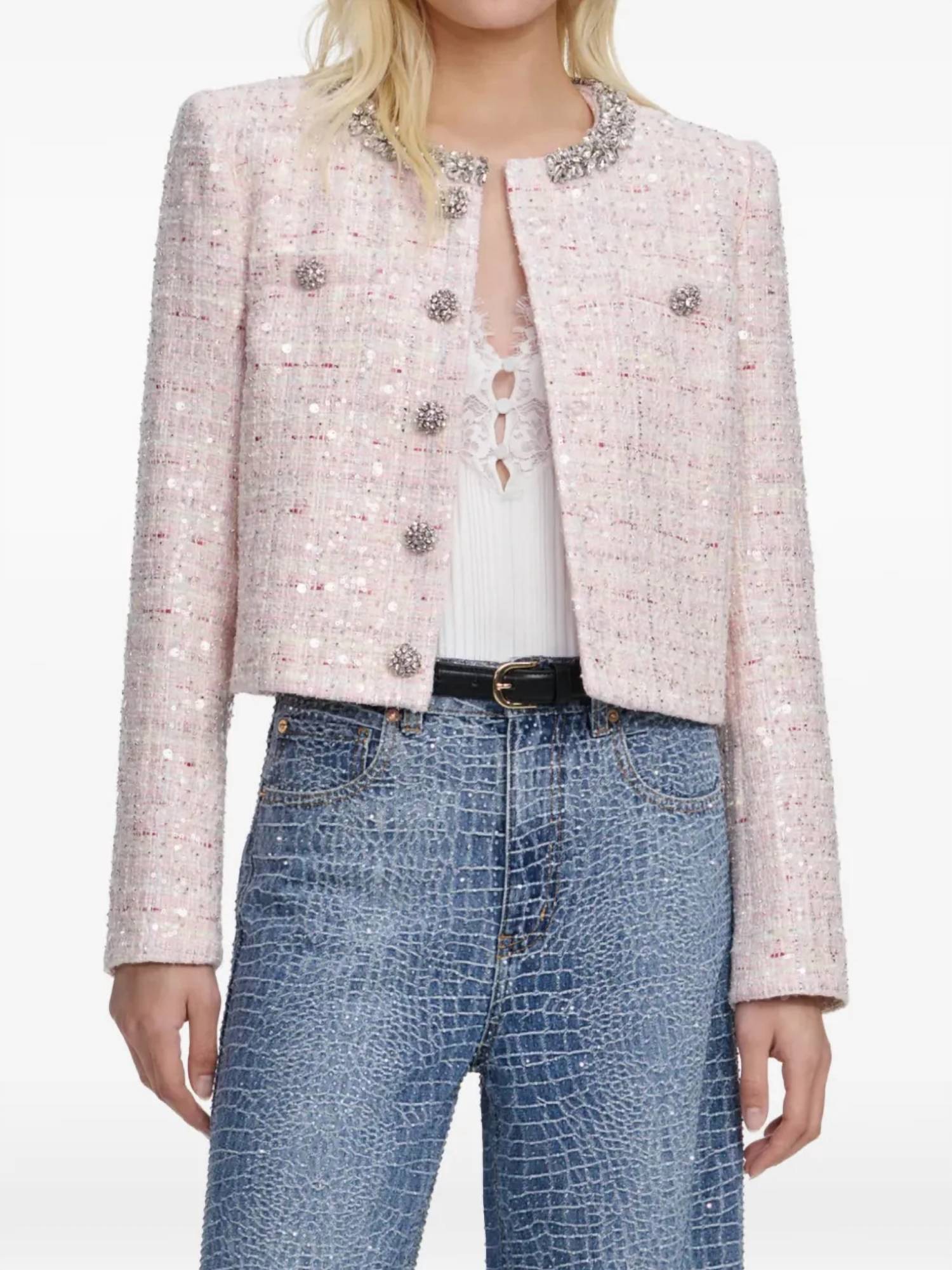 Self-Portrait - Sequin Boucle Jacket