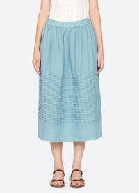 Sea - Pintuck Midi Skirt
