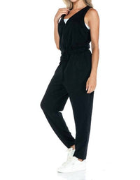 ariella Scuba Sleeveless Jumpsuit in black - women's pants - alternate view