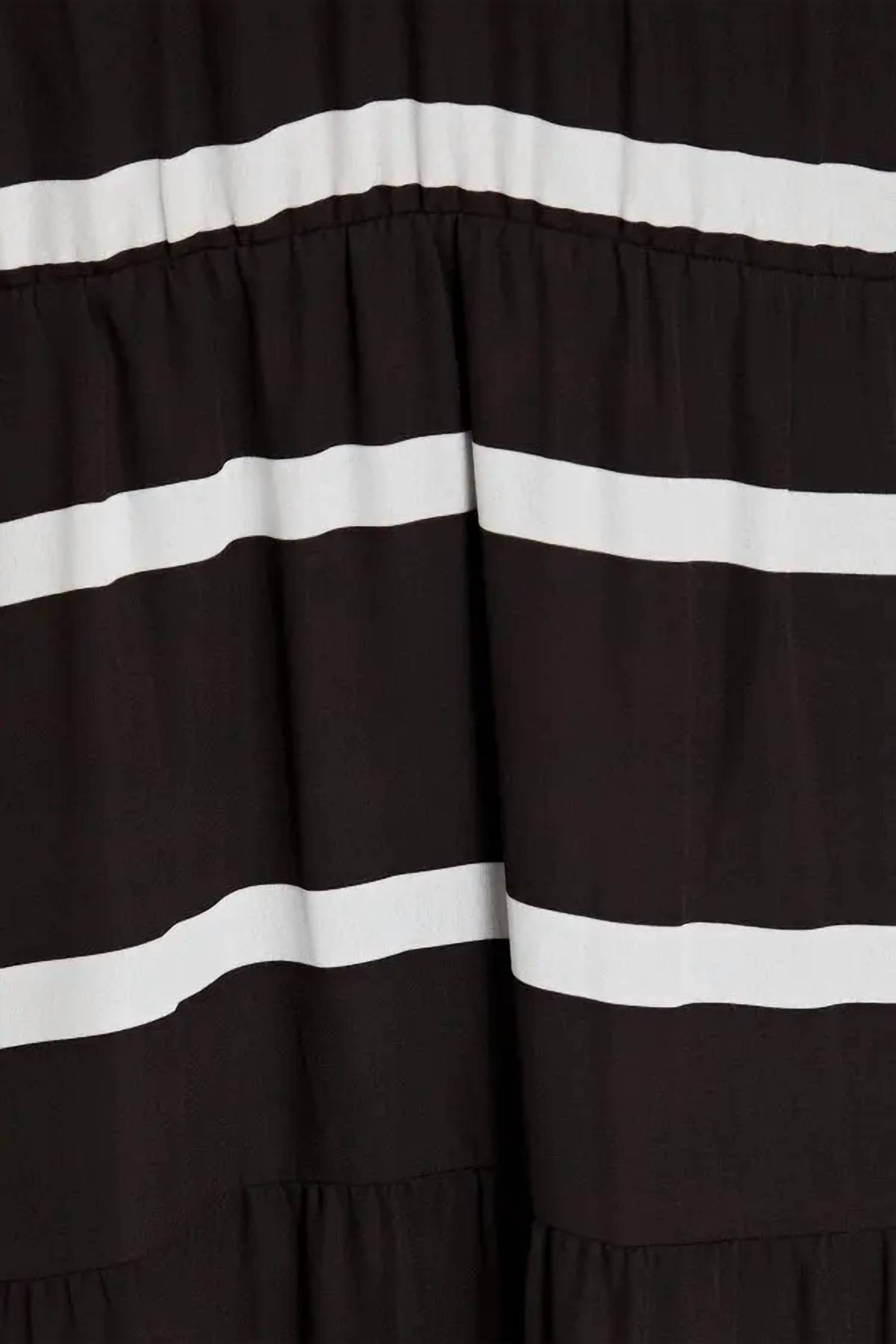 Alice + Olivia - Karolina Tiered Stipe Maxi Dress