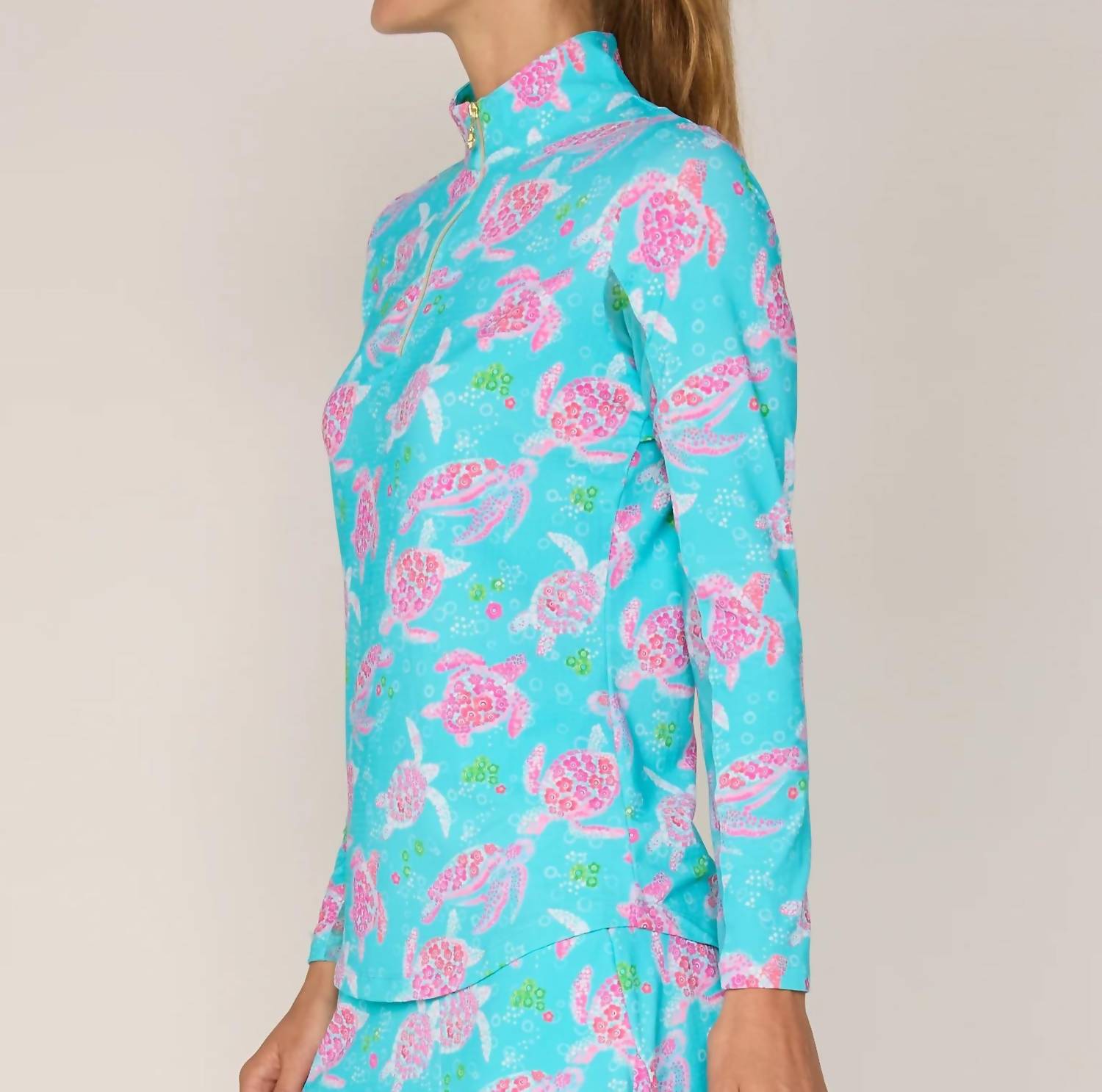 G Lifestyle - Long Sleeve Mock Zip Pullover
