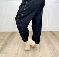Sunday Edition - Wild Whispers High-rise Cotton Blend Barrel Jeans