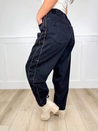 Sunday Edition - Wild Whispers High-rise Cotton Blend Barrel Jeans