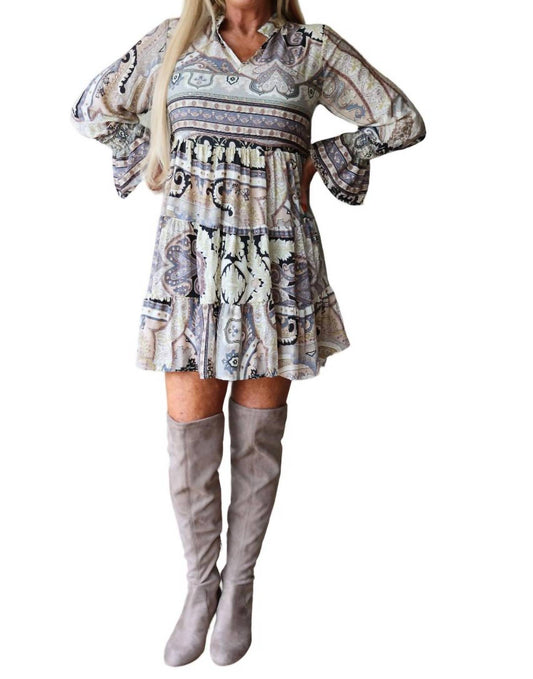 Paani - Boho Short Baby Doll Paisley Dress