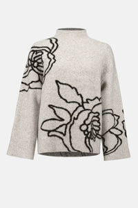 Joseph Ribkoff - Solenne Sweater Knit Floral Print Pullover