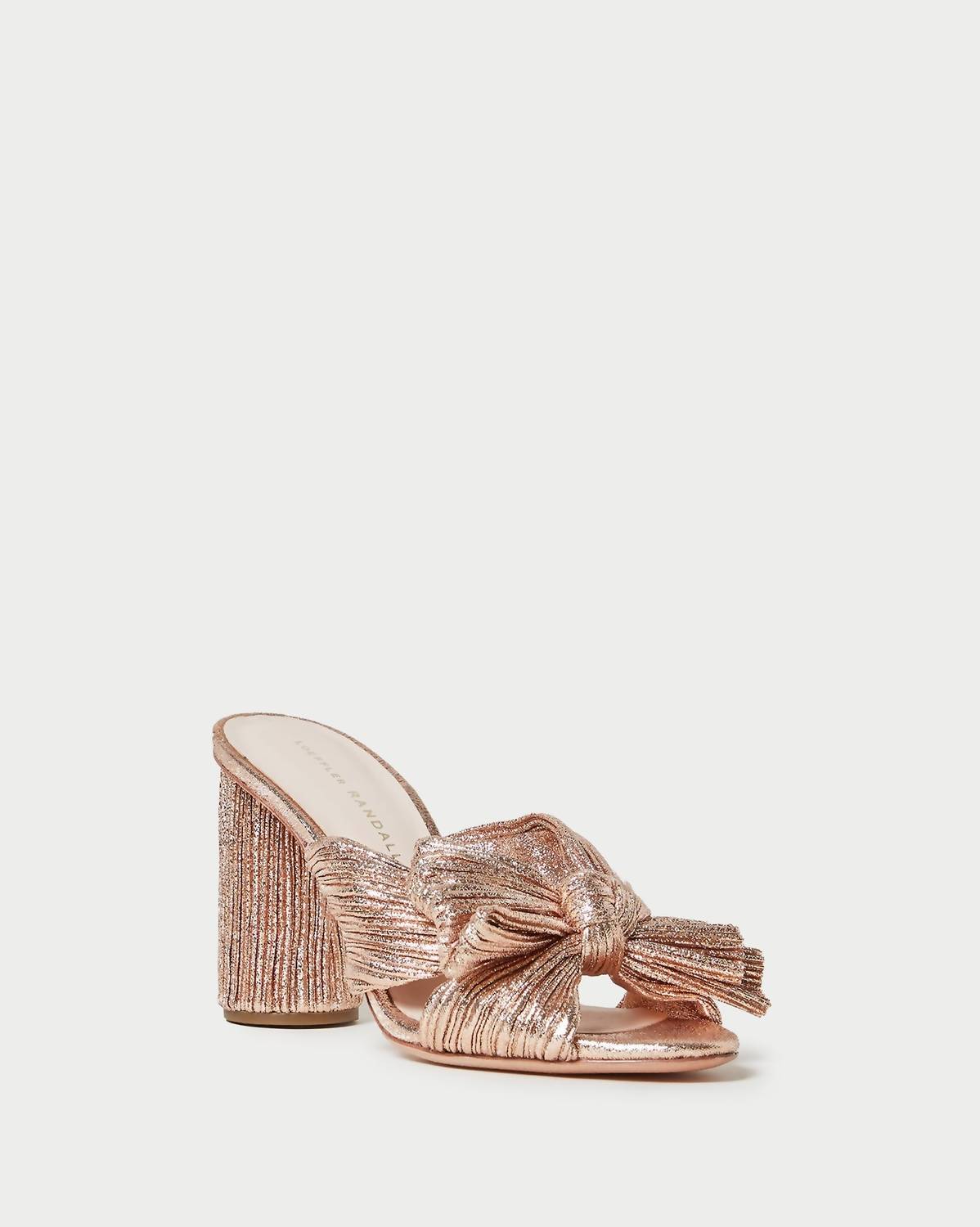 Loeffler Randall - Women's Penny Pleated Bow Mule Heel