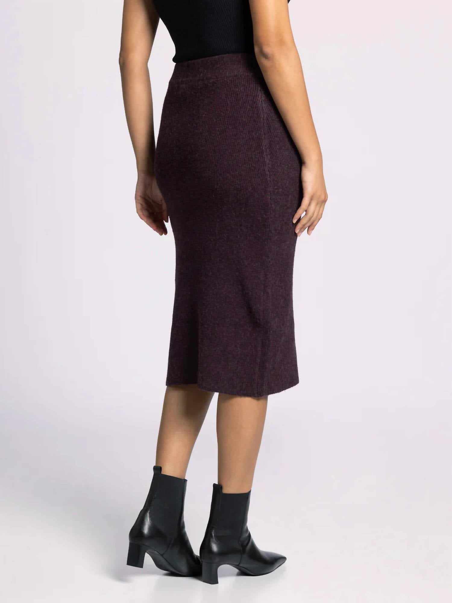 Thread & Supply Dani Skirt in heather elderberry - women's skirt - alternate view
