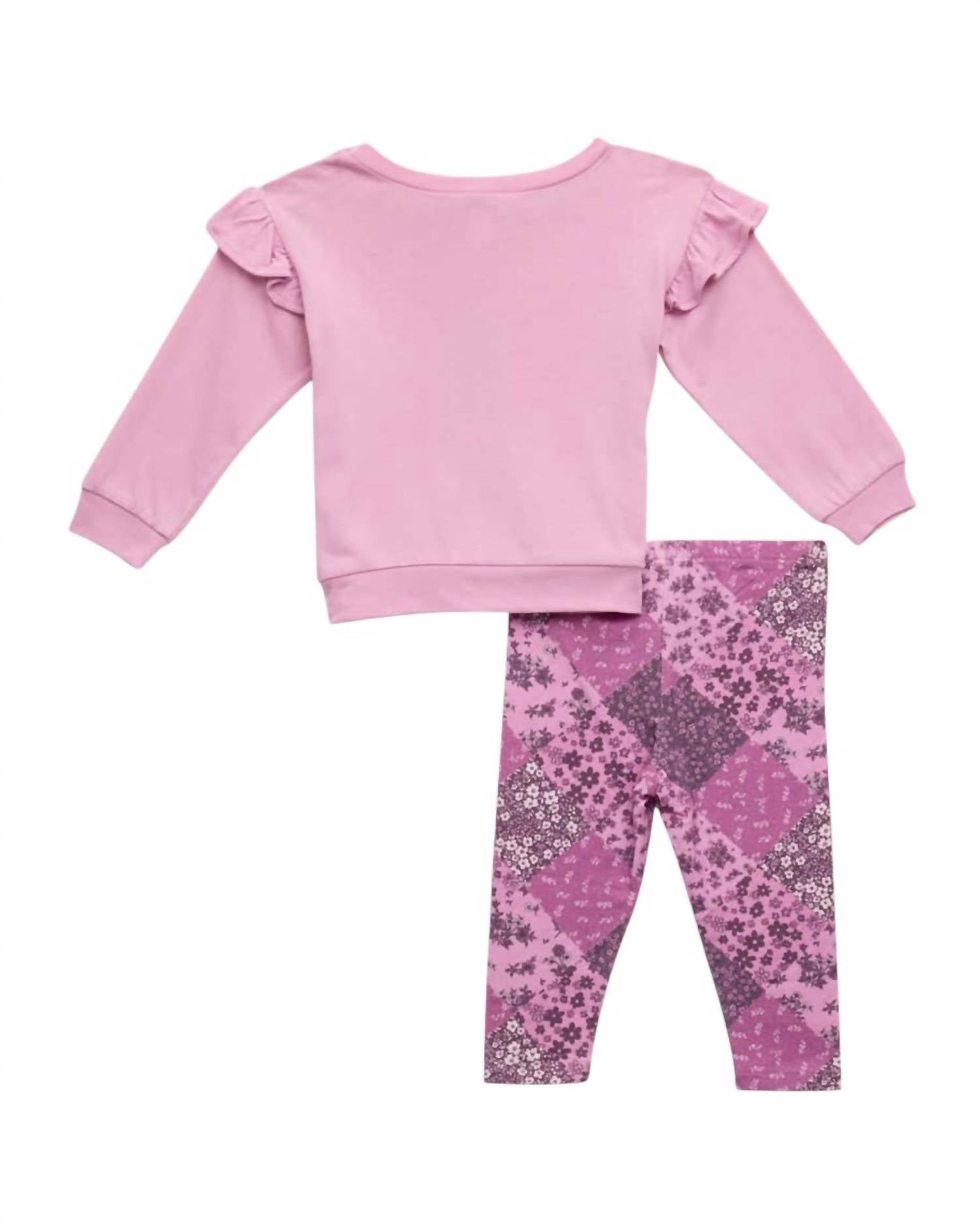Splendid - Patchwork ruffled two piece set