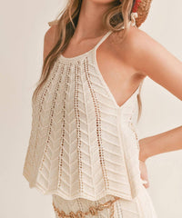 Sadie & Sage - Baby Chevron Pointelle Sweater Tank