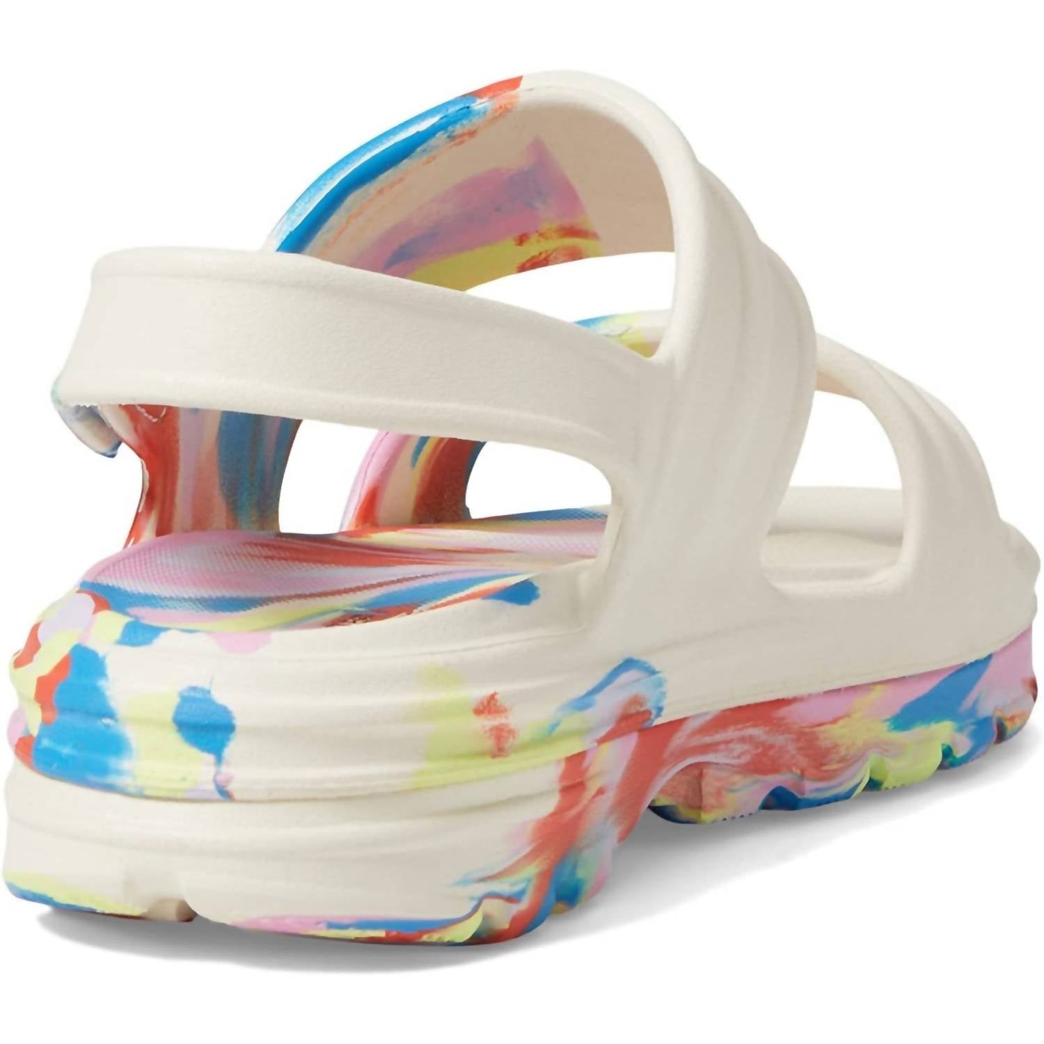HUNTER Women's Bloom Algae Marble Adjustable Strap Sandals in shaded white - women's sandal - view 4