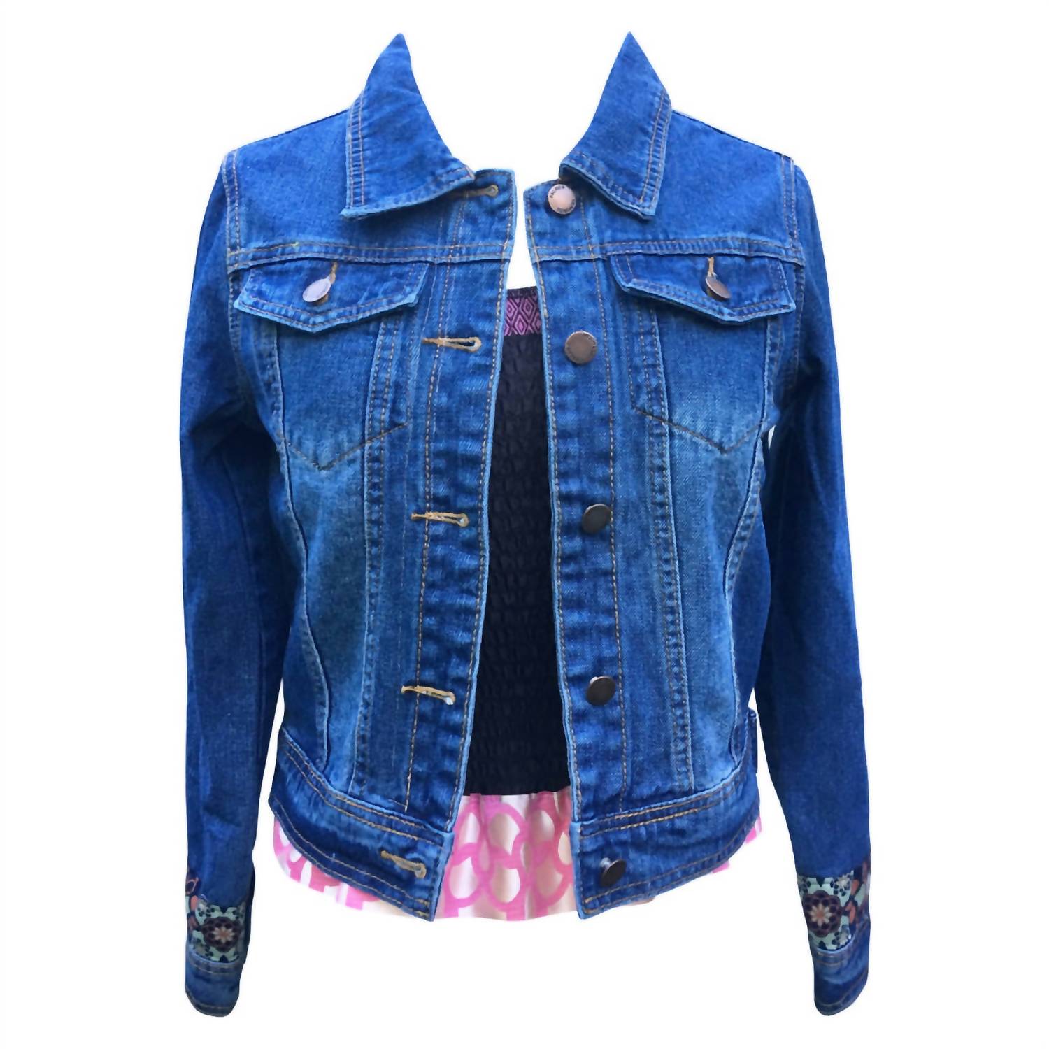 Hadley Pollet Women's Rebel Jean Jacket in blue - women's jacket
