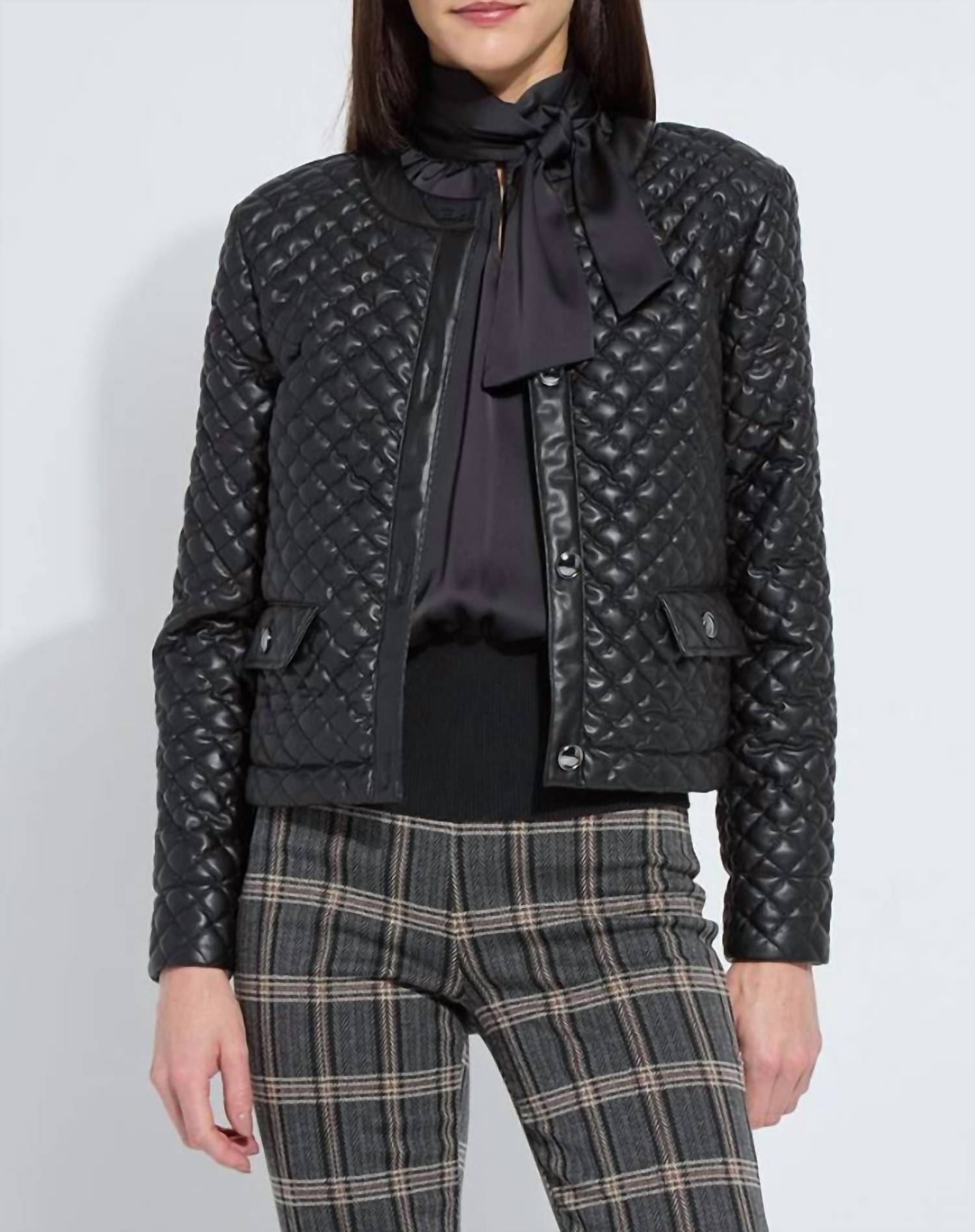 Lysse - Aurelle Quilted Vegan Leather Cropped Jacket