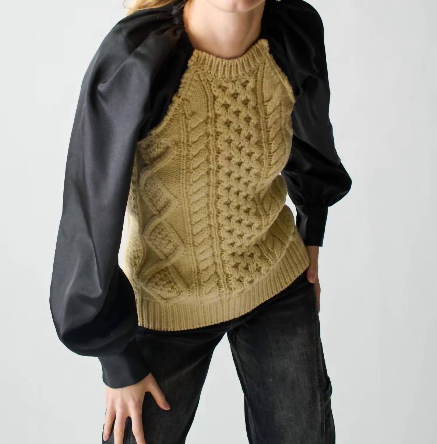 Lingua Franca - Mekas Knit Combo Top