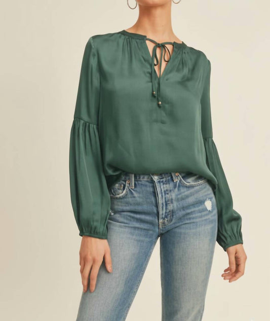 Reset By Jane - Long Sleeve Neck Tie Blouse