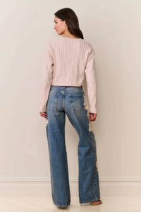 Loveshackfancy - Bambie Lace Appliqué Jeans