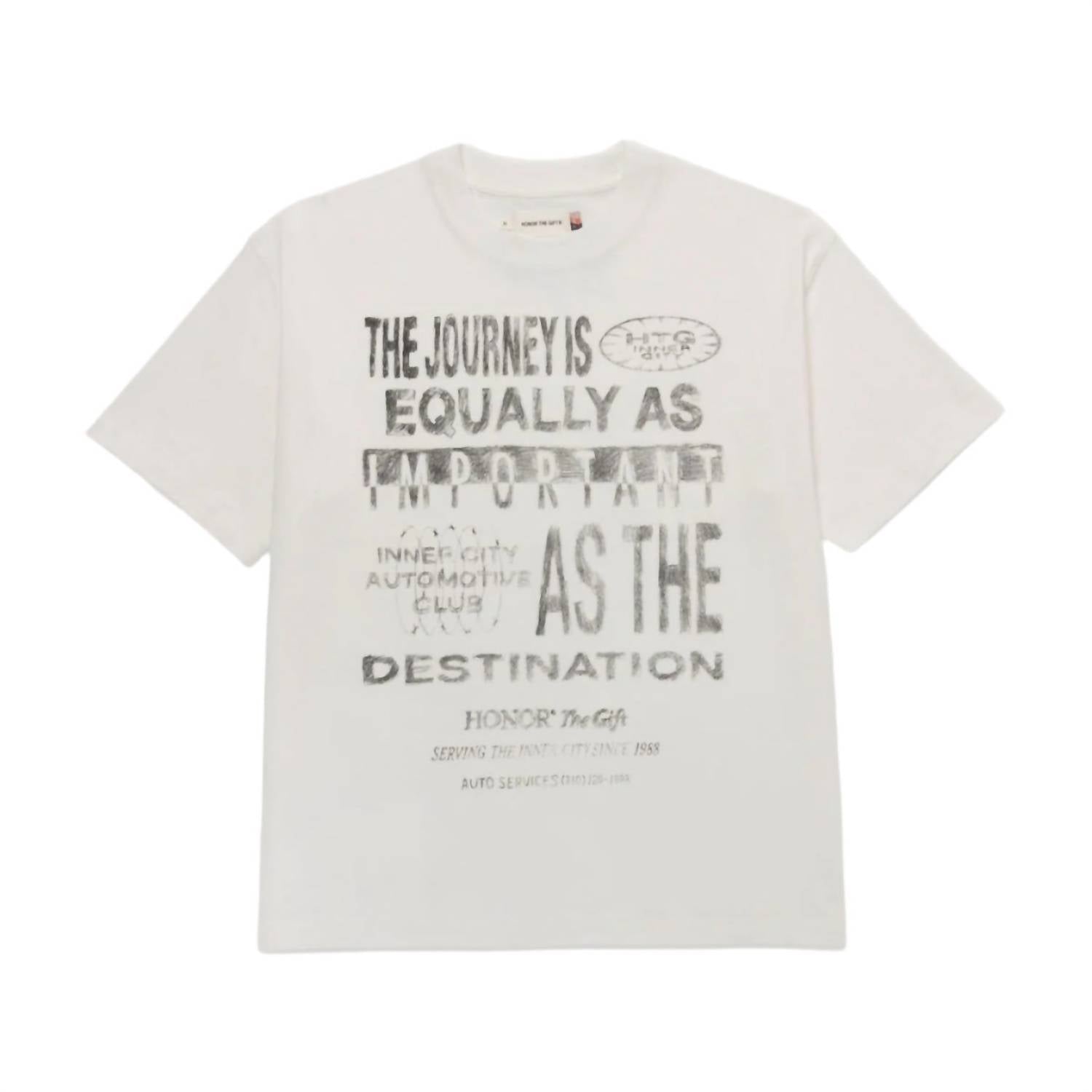 HONOR THE GIFT Travelled Journey Tee in white - men's t-shirt - view 5