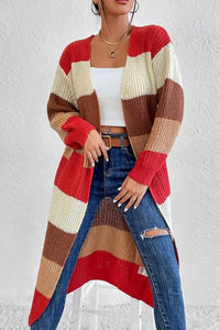 Lily Clothing - Color Blocked Long Length Knit