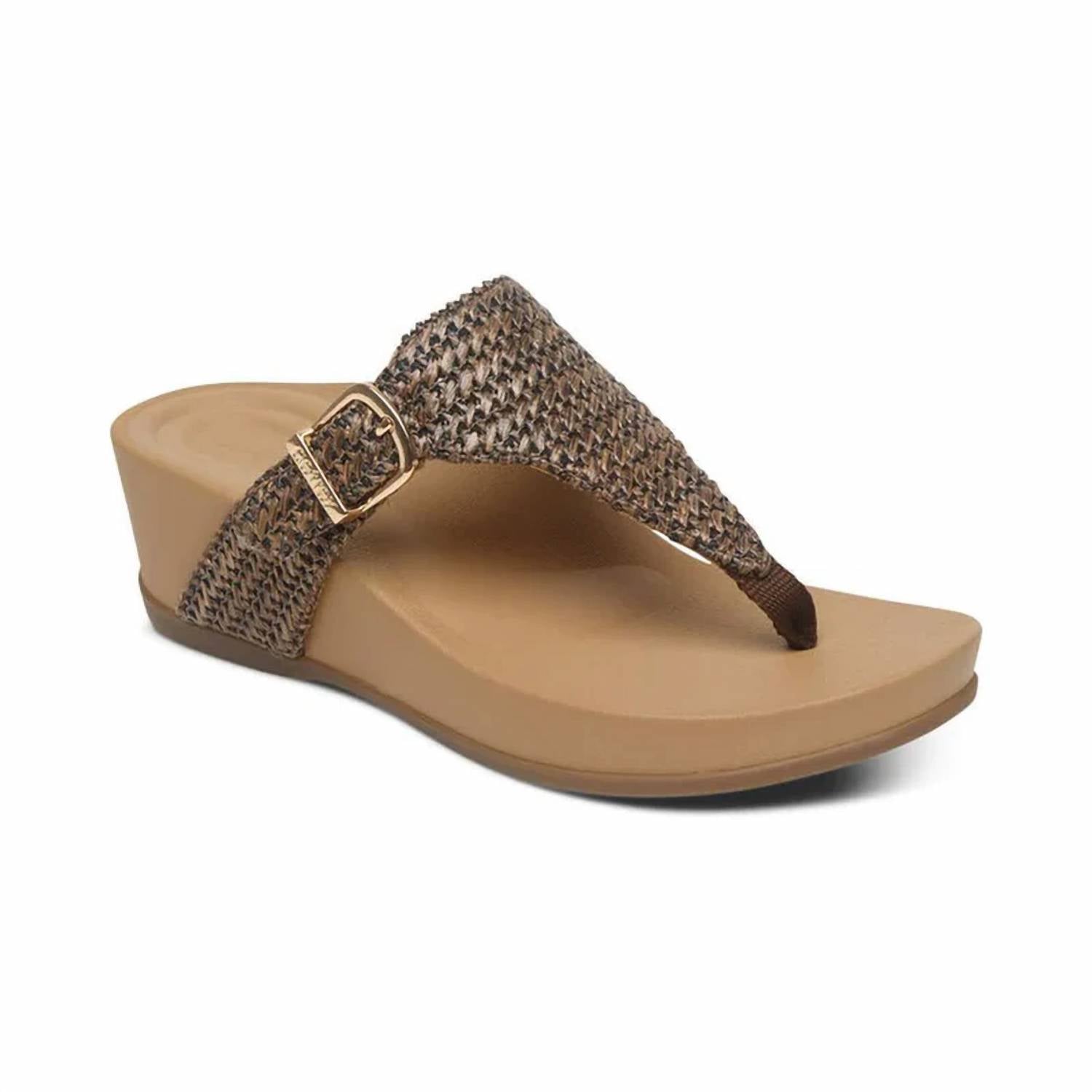 Aetrex - Women's Kate Thong Wedge Sandal