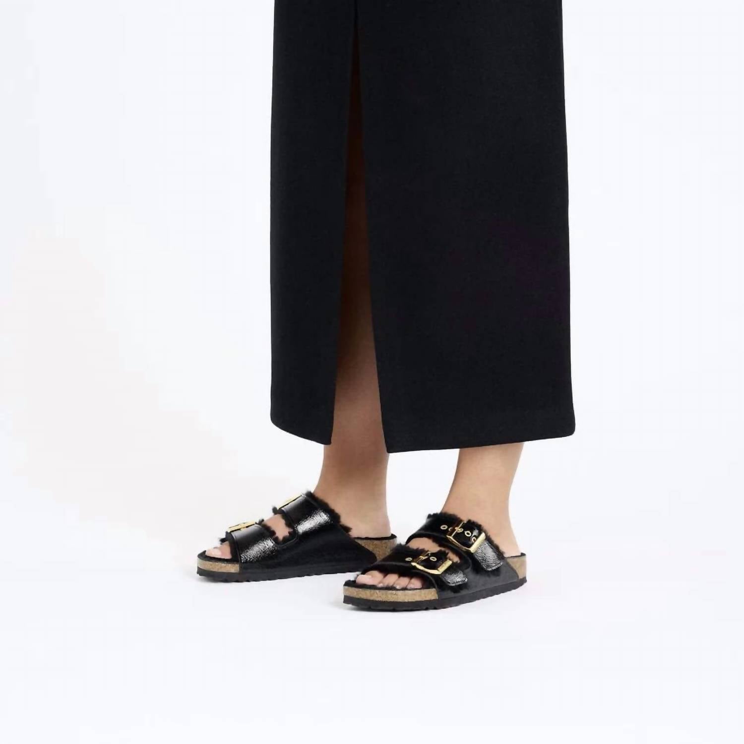 Birkenstock - Women's Arizona Shearling Patent Sandal
