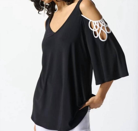 Joseph Ribkoff - Cold shoulder A line top