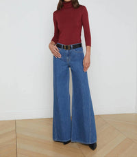L'Agence - Beau High Rise Wide Leg Jeans