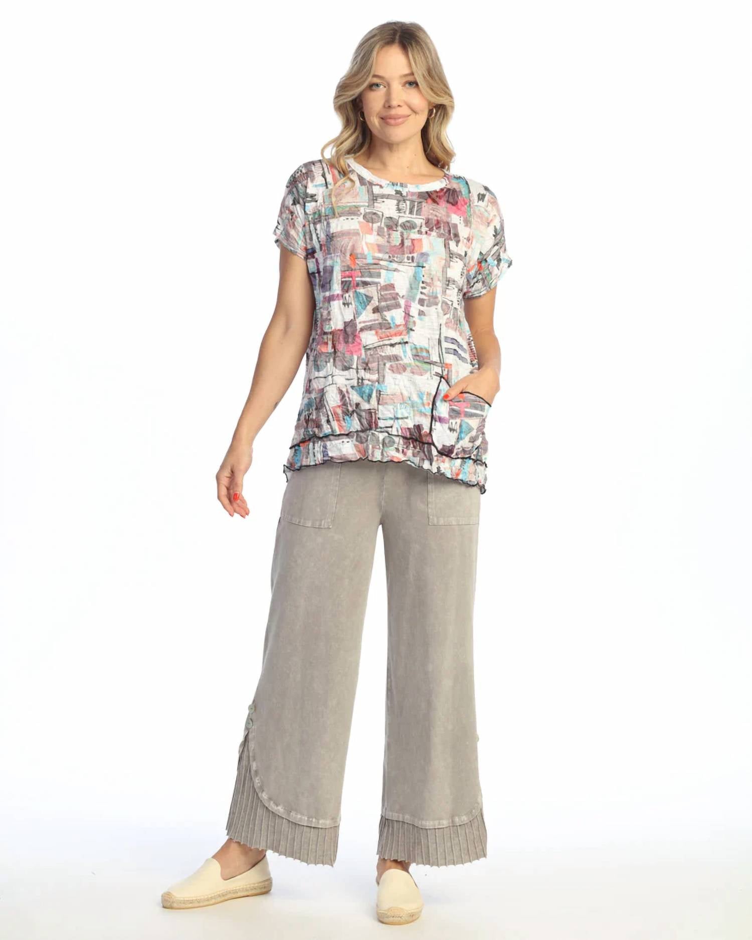 Jess & Jane - Villa Crushed Pocket Top