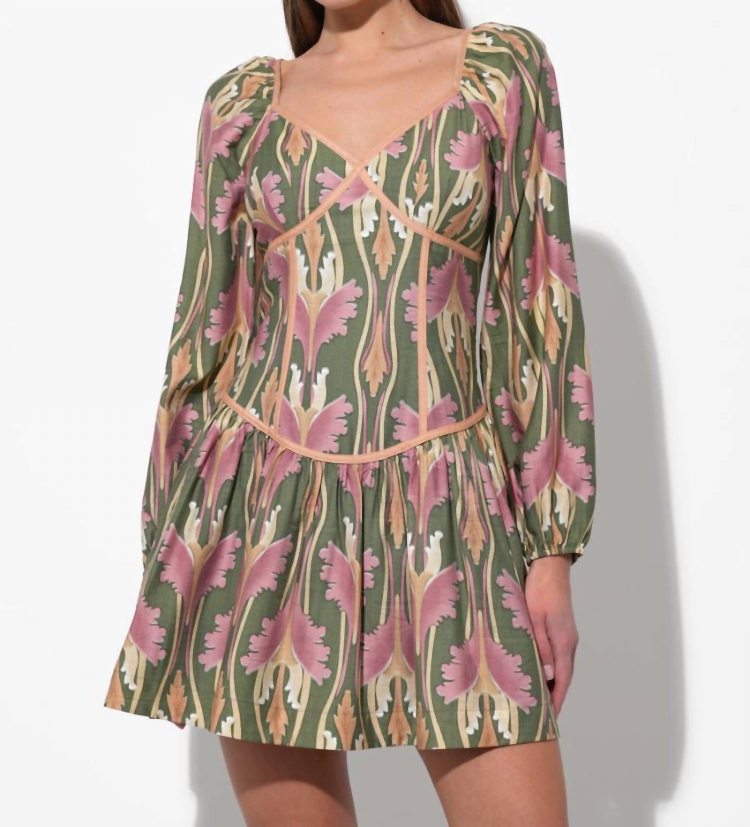 Adelyn Rae - Coralie Drop Waist Floral Mini Dress