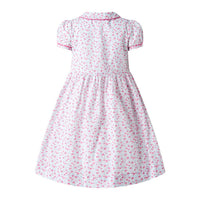 Rachel Riley - Girls Floral Smocked Button Front Dress