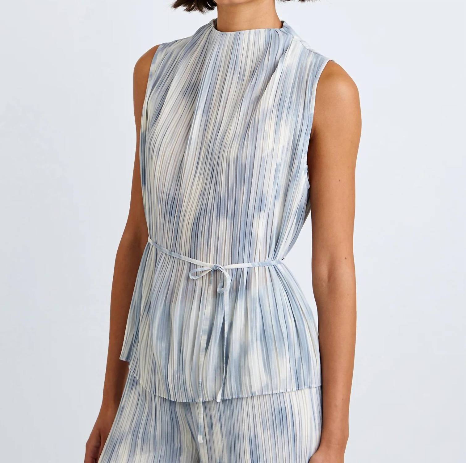 Bella Dahl - Mock Neck Top With Tie Belt