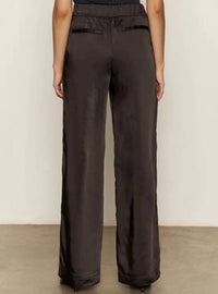 Sanctuary Modern Satin Trouser in black 1 - women's pants - alternate view
