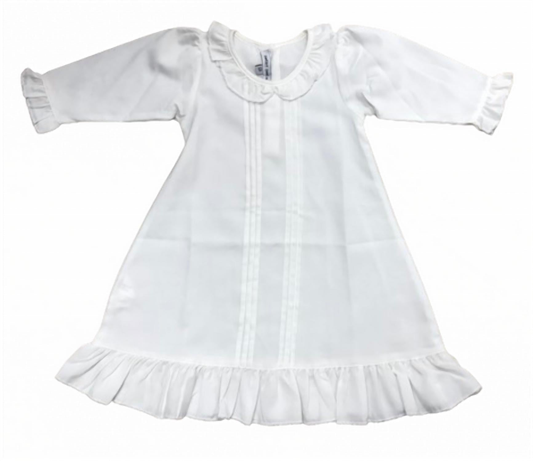 Sweet Dreams - Girl's Pleated Picot Trim Gown