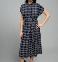 Mosaic - Plaid Midi Jumper Dress
