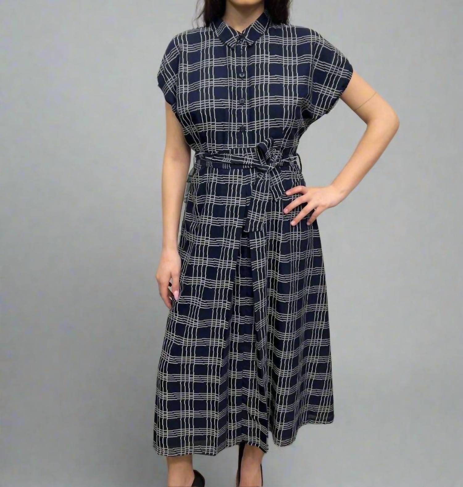 Mosaic - Plaid Midi Jumper Dress