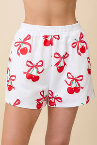 Mainstrip - Cherries This Christmas Lounge Shorts