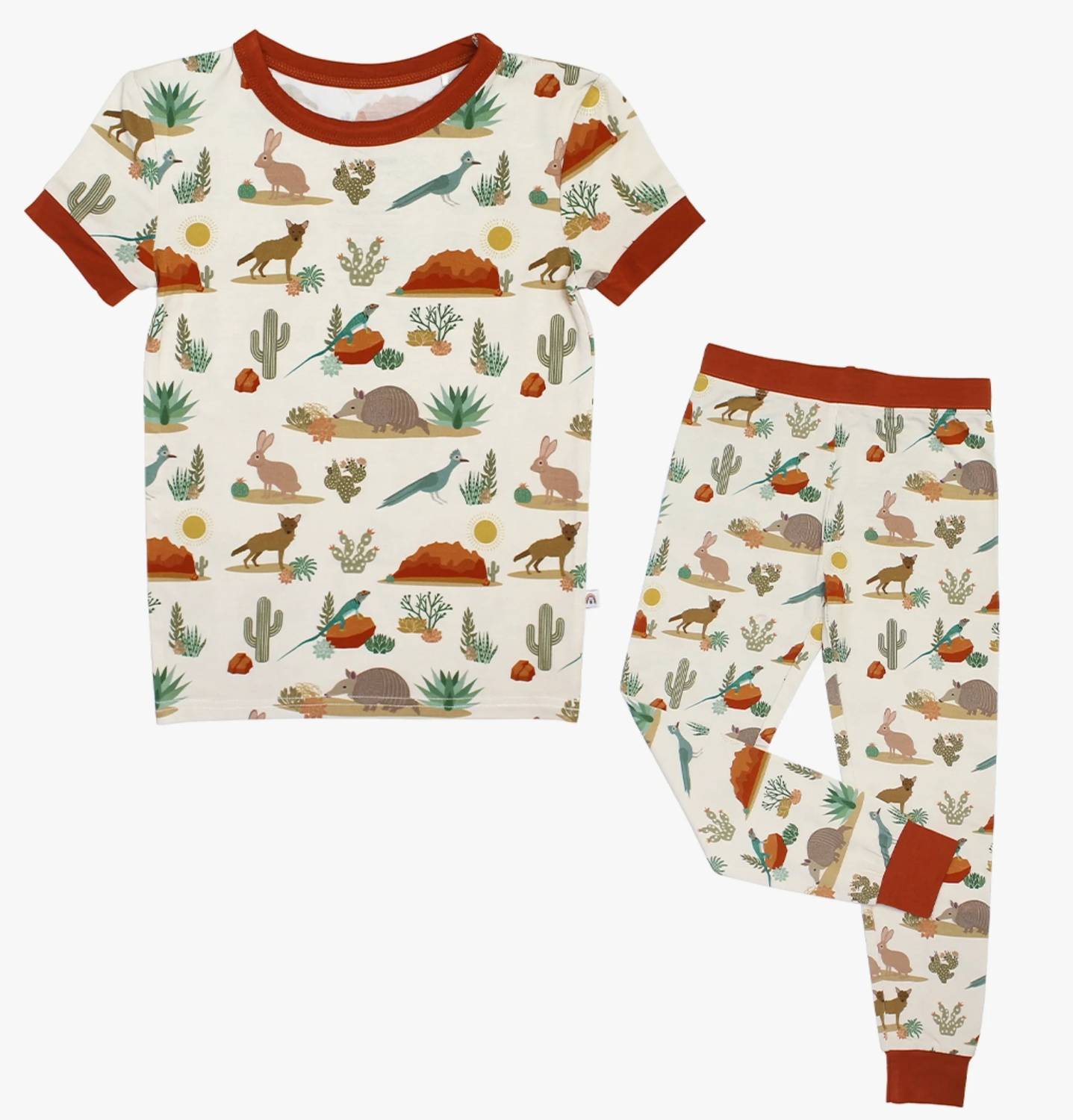 Emerson And Friends - Kids' Desert Friends Short Sleeve Loungewear Set